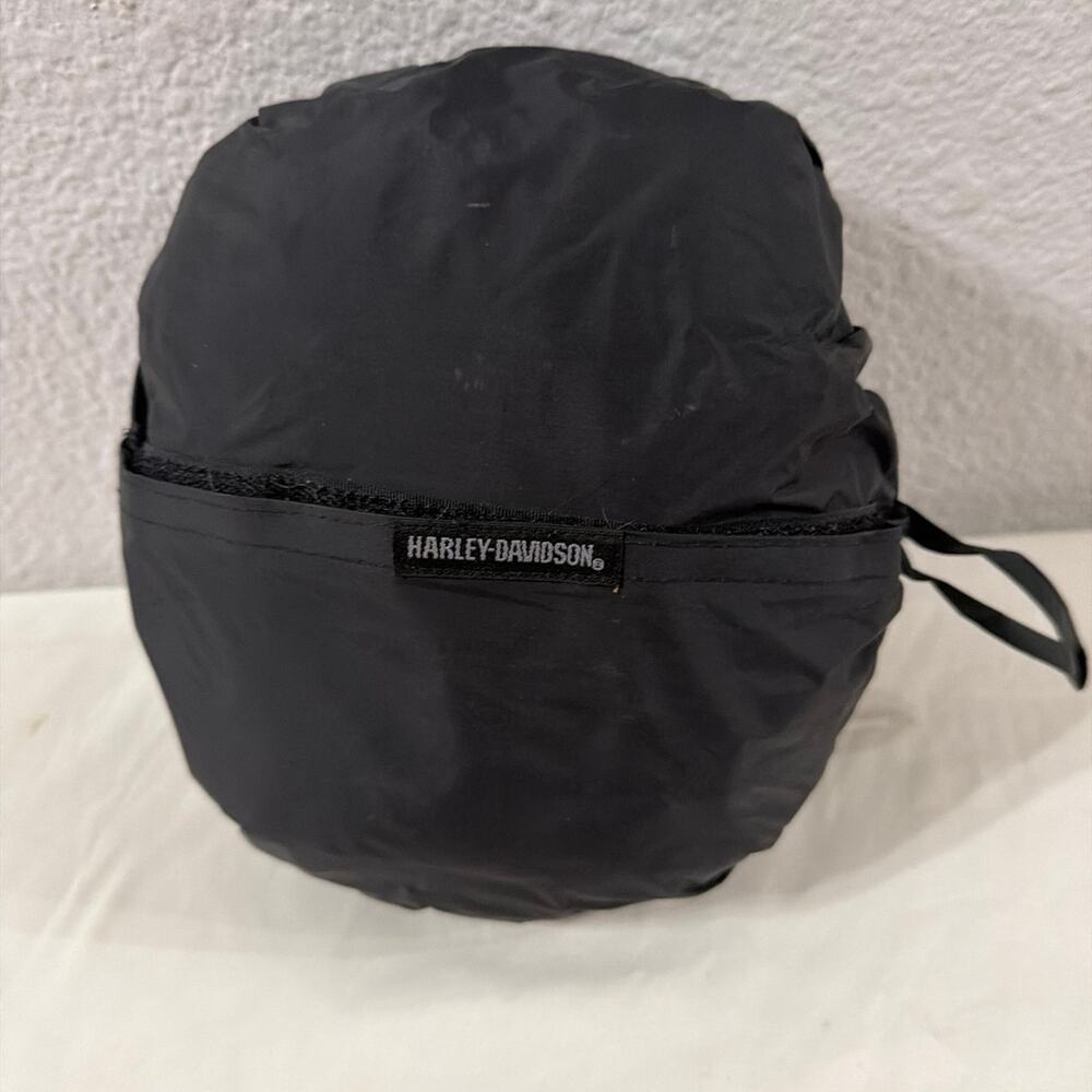 Harley-Davidson black travel Rain Suit, compact and foldable Size XL